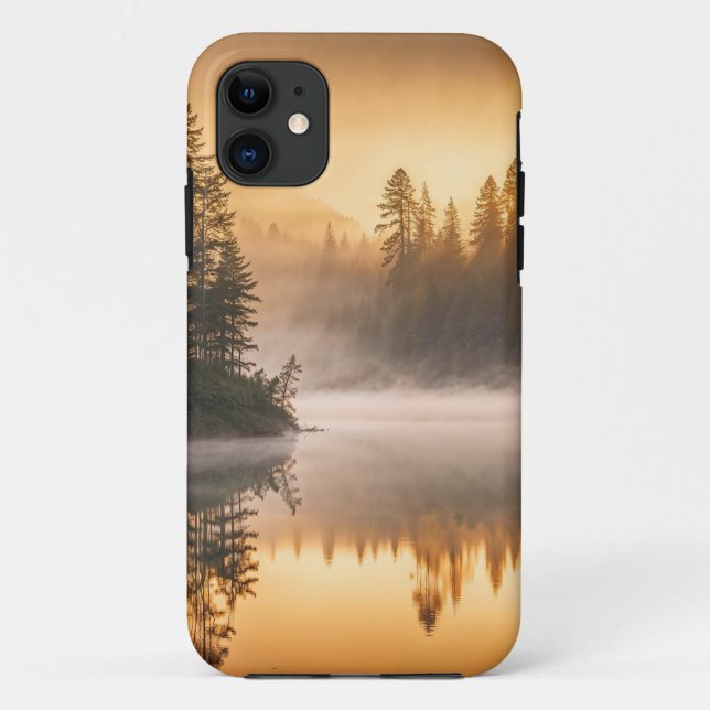Coques Case-Mate iPhone Morning Mist on River in the Pines (Dos)