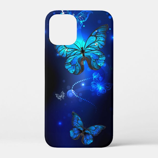 Coques Case-Mate iPhone Morpho Butterfly in the Dark Background (Verso)