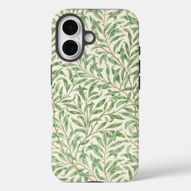 Coques Case-Mate iPhone Morris - Saule d'antiquité feuilles & Branches Mot (Verso)