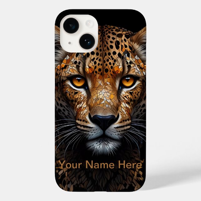 Coques Case-Mate iPhone Mosaic Cheetah Portrait (Verso)