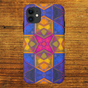 Case-Mate iPhone Case Mosaic kaléidoscope Carré jaune bleu et rose
