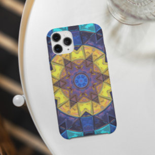 Case-Mate iPhone Case Mosaic Kaleidoscope Fleur Bleu et Jaune