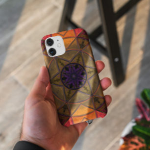 Case-Mate iPhone Case Mosaic Kaleidoscope Fleur Jaune et Violet