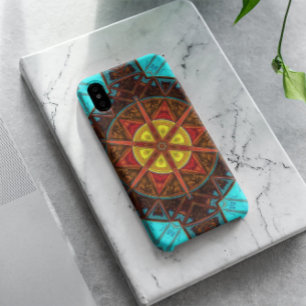 Case-Mate iPhone Case Mosaic Kaleidoscope Fleur Jaune Orange et Bleu