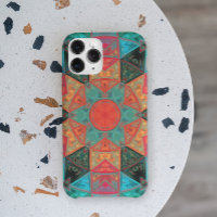 Mosaic Kaleidoscope Fleur rose et Turquoise