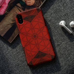 Case-Mate iPhone Case Mosaic Kaleidoscope Fleur Rouge et Noir