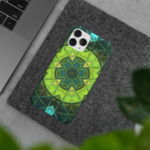 Case-Mate iPhone Case Mosaic Kaleidoscope Fleur Vert et Bleu