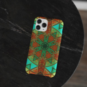 Case-Mate iPhone Case Mosaic Kaleidoscope Fleur vert et orange