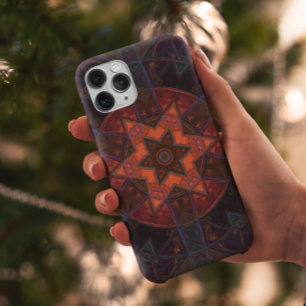 Case-Mate iPhone Case Mosaic Kaleidoscope Fleur violet orange et bleu