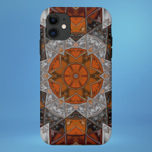 Case-Mate iPhone Case Mosaic Mandala Fleur orange blanc et noir