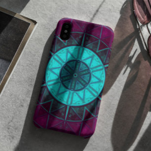 Case-Mate iPhone Case Mosaic Mandala Flower bleu et violet