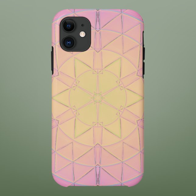 Coques Case-Mate iPhone Mosaic Mandala jaune et rose (Créateur téléchargé)