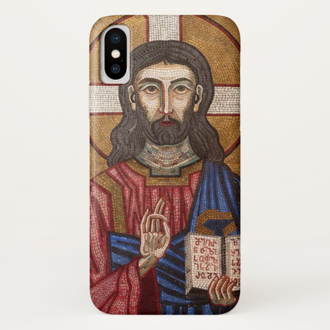 Coques Case-Mate iPhone Mosaïque ancienne de Jésus (Dos)