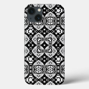 Case-Mate iPhone Case Mosaïque arabesque Motif Carrelage noir et blanc