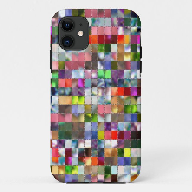 Coques Case-Mate iPhone Mosaïque arc-en-ciel (Dos)