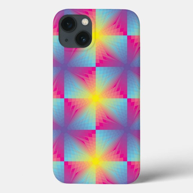 Coques Case-Mate iPhone Mosaïque carrée abstraite de vecteur (Verso)