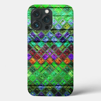 Case-Mate iPhone Case Mosaïque colorée Motif Bois Look #3