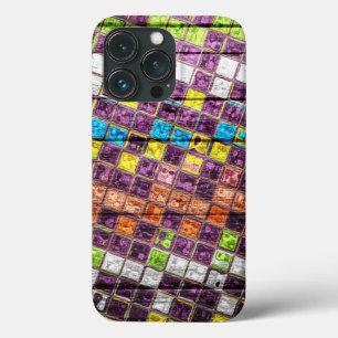 Case-Mate iPhone Case Mosaïque colorée Motif Bois Look #4
