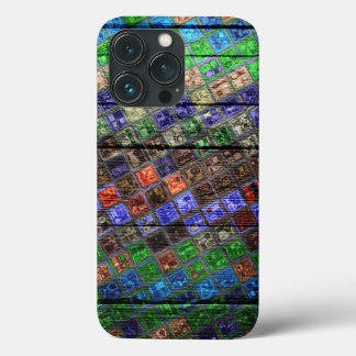 Case-Mate iPhone Case Mosaïque colorée Motif Bois Look #6