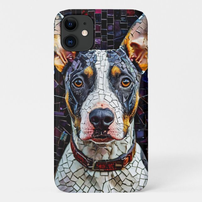 Coques Case-Mate iPhone Mosaïque d'art Bull Terrier (Dos)