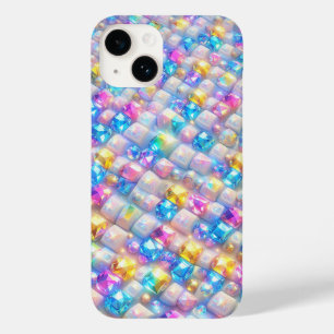 Coque Case-Mate iPhone Mosaïque de pierre précieuse scintillante colorée 