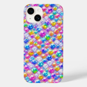 Coque Case-Mate iPhone Mosaïque de pierre précieuse scintillante colorée 