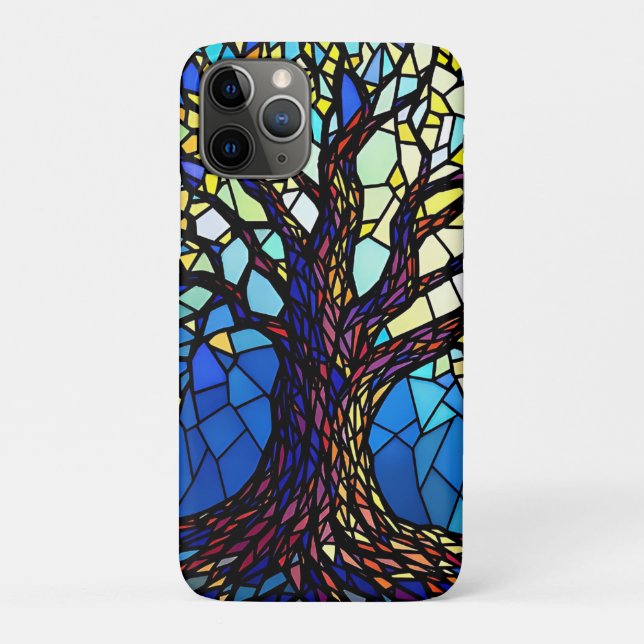 Coques Case-Mate iPhone Mosaïque de verre brisé de l'Arbre de Vie (Dos)
