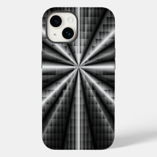 Coque Case-Mate iPhone Mosaïque en acier inoxydable foncé