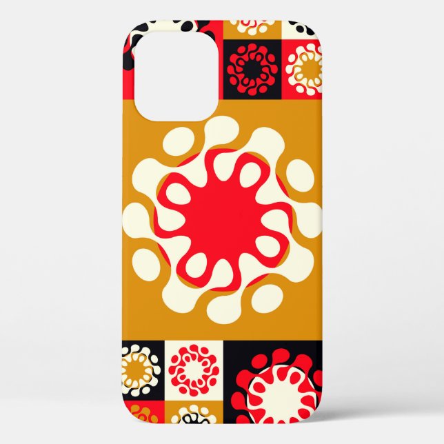 Coques Case-Mate iPhone mosaïque ethnique de style asiatique avec fleurs s (Verso)