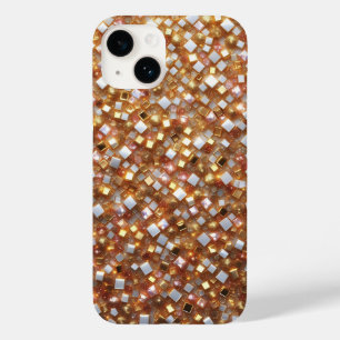Coque Case-Mate iPhone Mosaïque géométrique de luxe en or et diamants sci