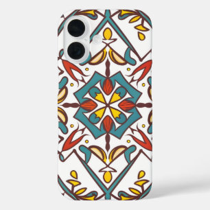 Coque Pour iPhone 16 mosaïque géométrique, Motif mandala