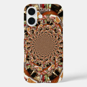 Coques iPhone 16 Mosaïque Hypnotique de Sushi   Brun Terreux & Cuiv