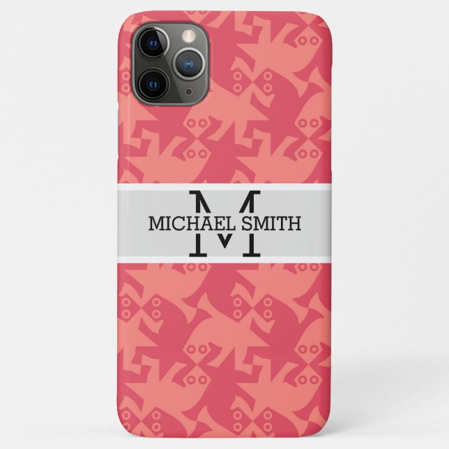 Coques Case-Mate iPhone Mosaïque moderne Monogramme #22 (Dos)