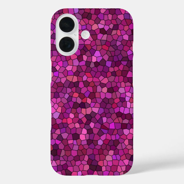Coques Case-Mate iPhone Mosaïque Rose Violet  (Verso)