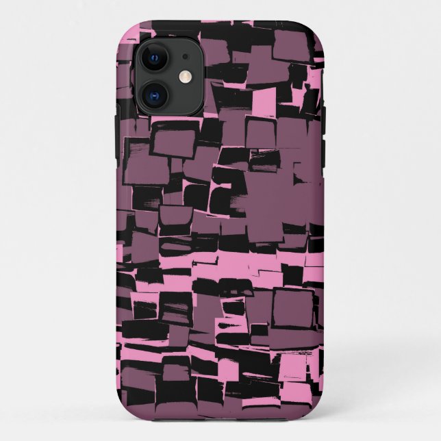 Coques Case-Mate iPhone Mosaïque violet vintage (Dos)