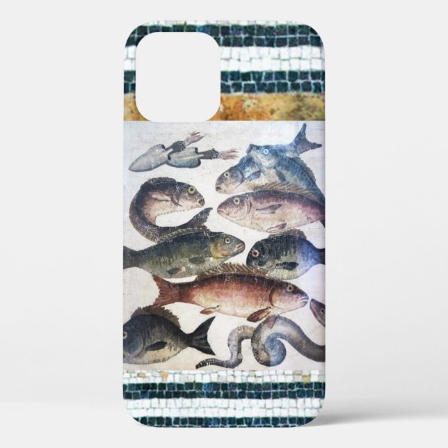 COQUES Case-Mate iPhone MOSAÏQUES ROMAINES ANTIQUES, POISSONS, ESPACE DE V (Verso)