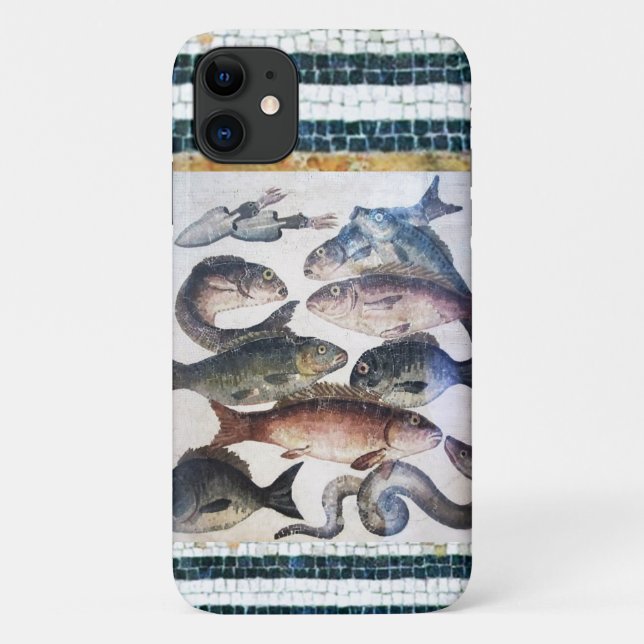 COQUES Case-Mate iPhone MOSAÏQUES ROMAINES ANTIQUES, POISSONS, ESPACE DE V (Dos)