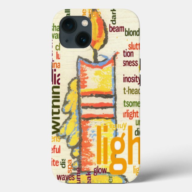 Coques Case-Mate iPhone Mot de flamme de bougie Cloud Art Imprimer (Verso)