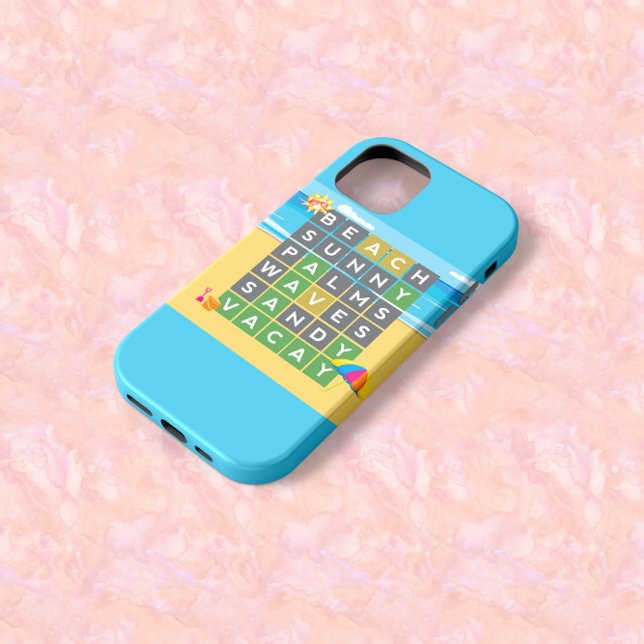 Coques Case-Mate iPhone Mot de vacances de plage thème de puzzle (Créateur téléchargé)