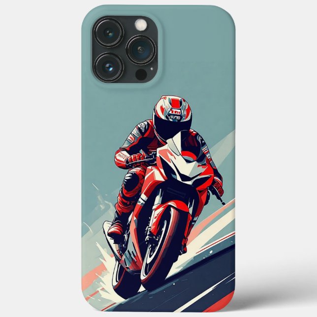 Coques Case-Mate iPhone 🌅 Motard rapide le long de l'océan sinueux (Verso)