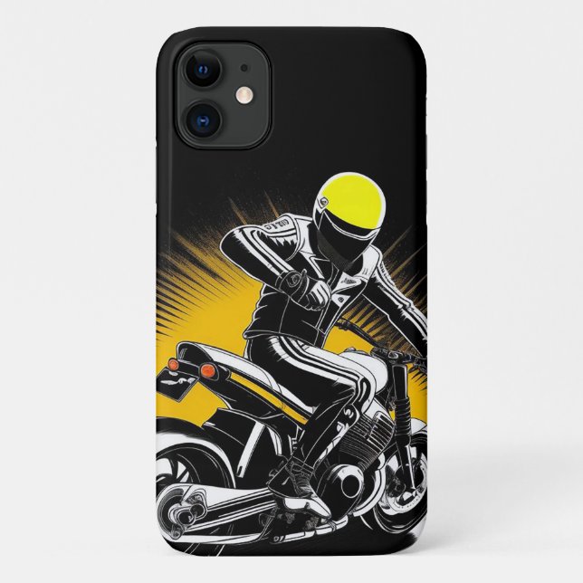 Coques Case-Mate iPhone 🌃 Motard urbain en mouvement (Dos)
