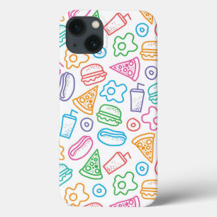 Etui iPhone 13 Motif 2 d'aliments de préparation rapide