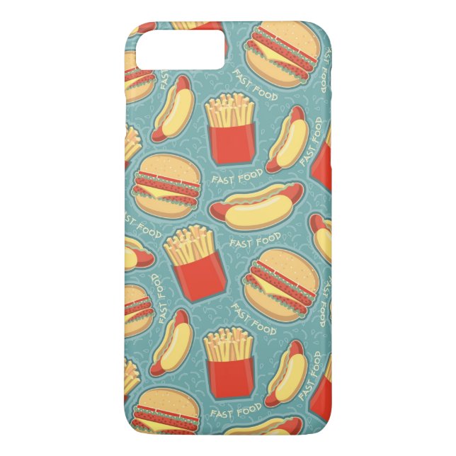 Coques Case-Mate iPhone Motif 3 d'aliments de préparation rapide (Dos)