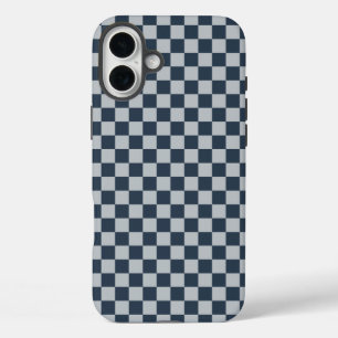 Coque Pour iPhone 16 Plus Motif à carreaux de glace noire