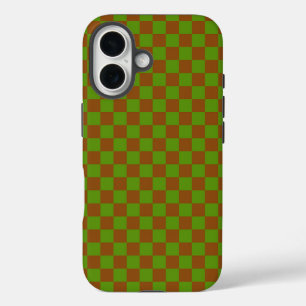 Coque Pour iPhone 16 Motif à carreaux de pomme au caramel