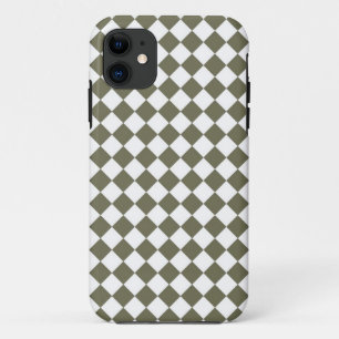 Etui iPhone Case-Mate Motif à carreaux diamant Vert mousse