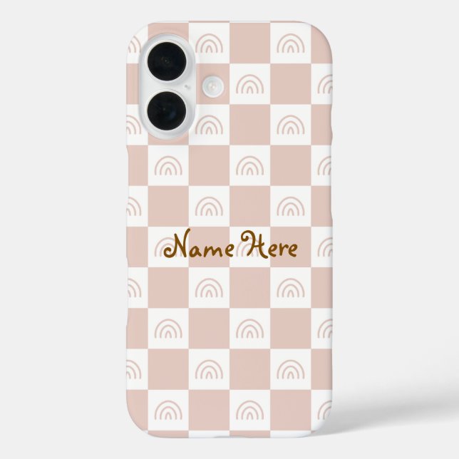 Coques Case-Mate iPhone Motif à carreaux esthétique mignon pour  (Verso)