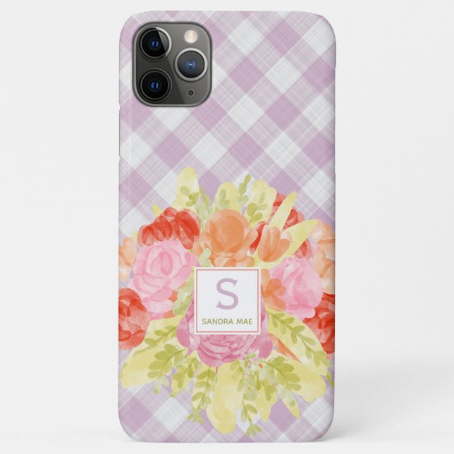 Coques Case-Mate iPhone Motif à carreaux gingham rose pastel de Pâques de  (Dos)