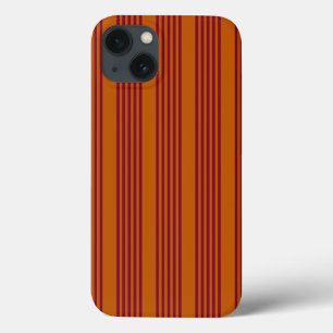 Case-Mate iPhone Case Motif à cinq bandes rouge Bourgogne et orange brûl