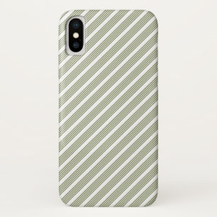 Case-Mate iPhone Case Motif à cinq bandes vert et blanc olive